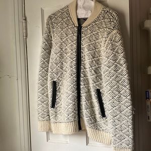 Club Monaco small sweater with leather details